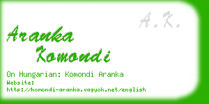 aranka komondi business card